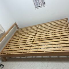 無印良品 バーチ材ベッド（本体） ナチュラル ダブル