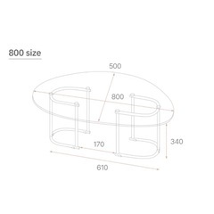 クリアテーブル ガラステーブル ペブルテーブルの画像