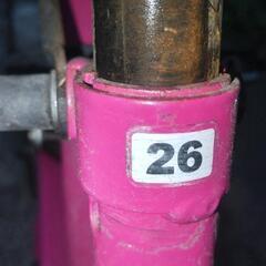 26インチ自転車ピンクの画像