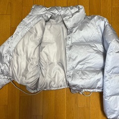 シルバー　ダウン　Mサイズの画像