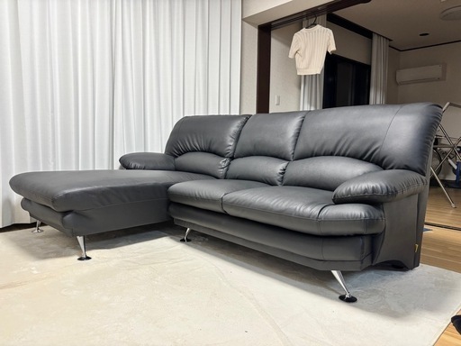 【美品】関家具　3人掛け　カウチソファ