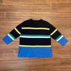 DAMA collection コットンニット　マルチカラーカットソー　サイズ2 の画像