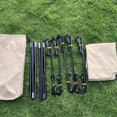 ★新品未使用★ キャンプ用ベッド、シンプルな昼寝用ベッド、屋内外での使用に最適、超軽量、コンパクト、折りたたみ式、静音設計、耐荷重150kg、防水、通気性、ポータブル、キャンプ、家庭用、ゲスト用、災害、緊急時の収納に便利 (カーキ)の画像