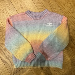 虹色ニットセーター140サイズ