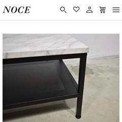 【noce】　ローテブル　大理石調　　美品の画像