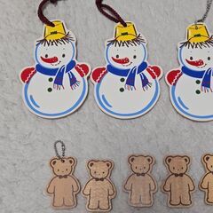 familiar ファミリア 木製 雪だるま 昭和レトロ キーホルダー 雑貨の画像