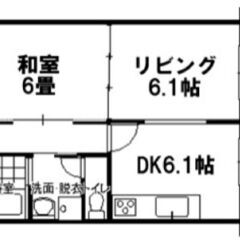 須賀ハイツ502号 2DK【4.3万円】室内洗濯機置き場。…