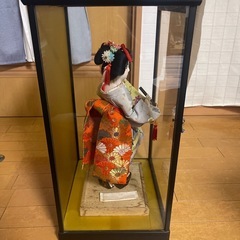日本人形 昭和レトロ ガラスケース付きの画像