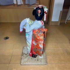 日本人形 昭和レトロ ガラスケース付きの画像