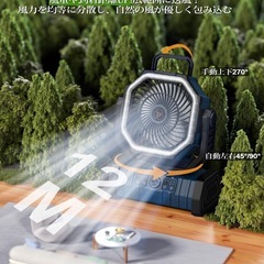【新品未使用】キャンプ 扇風機 アウトドア 充電式 20000mAh 怪物ファン の画像