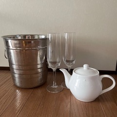 ワインクーラー&シャンパングラス&teaポット