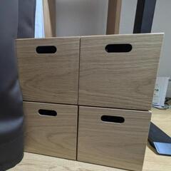 無印良品 スタッキングシェルフ・3段＆スタッキングチェスト引き出し4個オークの画像