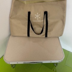 【値下げ！】折りたたみ式／ミニアルミテーブル(収納袋付き)の画像