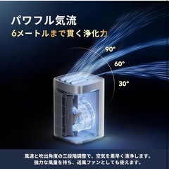 新品未開封 【洗えるフィルターだから交換不要！】Apolnus Aeth アポルナス エース 業界最速6分で99.9%除去 空気清浄機 20畳対応 小型 卓上 花粉 PM2.5 ウイルス アレルギー ペットの毛 タバコ コンパクト 静音省エネ 6m強力気流 コスパ最強 独自のiCSフィルター技術 水洗い可能の画像
