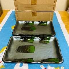 最終です未開封5枚1セット美品織部風長角皿 サイズ19.5✖️12.5　の画像