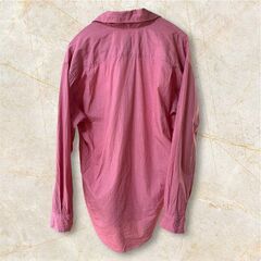 BEAMS ビームス 長袖シャツ Mサイズ 100％コットン メンズ ピンク系の画像