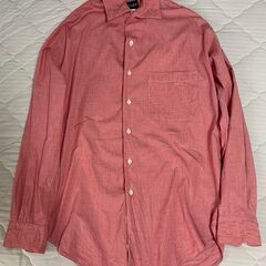 BEAMS ビームス 長袖シャツ Mサイズ 100％コットン メンズ ピンク系の画像