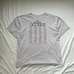 ☆GILDAN☆ BADGERS アナグマ　半袖　ホワイト Tシャツ XLの画像