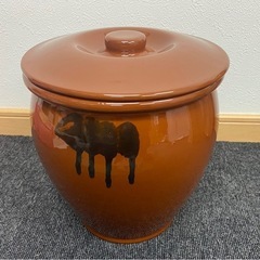常滑焼　久松窯　丸壺　蓋付き　中古品　3号　5.4L 漬物　梅干し