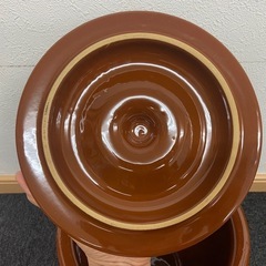 常滑焼　久松窯　丸壺　蓋付き　中古品　3号　5.4L 漬物　梅干しの画像