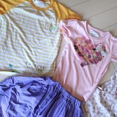130cm 女の子洋服7点　春夏の画像