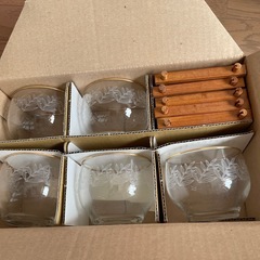 ガラス茶器セット6客新品の画像