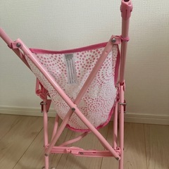ぬいぐるみ用ベビーカー　ピンクの画像