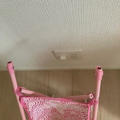 ぬいぐるみ用ベビーカー　ピンクの画像