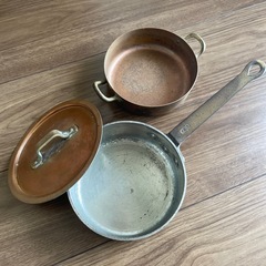 お家インテリアに◎銅鍋セットの画像