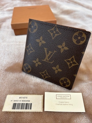 美品ルイヴィトン二つ折り財布ルイビトンM61675ポルトフォイユ・マルコミニ財布 LOUIS VUITTON モノグラム