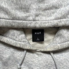 ☆HUF☆ バスケ 刺繍 パーカー Lサイズ グレー　フーディー　ストリートの画像