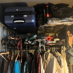 [お譲りします]3段ハンガーラック+コの字バー付きの画像