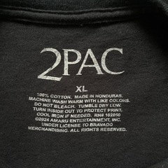 ☆2PAC☆ ブラック　ストリート　XL 公式 半袖　Tシャツ ビンテージの画像