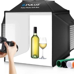 PULUZ 撮影ボックス　40cm 簡易スタジオ　38cm LEDライトパネル　折りたたみの画像