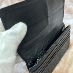 ボッテガヴェネタイント牛革レチャートロングウォレット二つ折り長財布ボッテガベネタメンズレディースコインパース付小銭入れ有りの画像