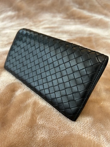 ボッテガヴェネタイント牛革レチャートロングウォレット二つ折り長財布ボッテガベネタメンズレディースパース付小銭入れ有り