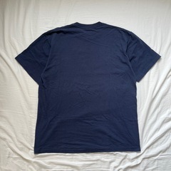 ☆OLD Stussy☆ 90s XL ネイビー グラフィック　Tシャツ 紺タグの画像