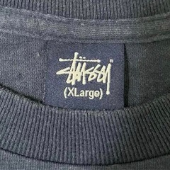 ☆OLD Stussy☆ 90s XL ネイビー グラフィック　Tシャツ 紺タグの画像