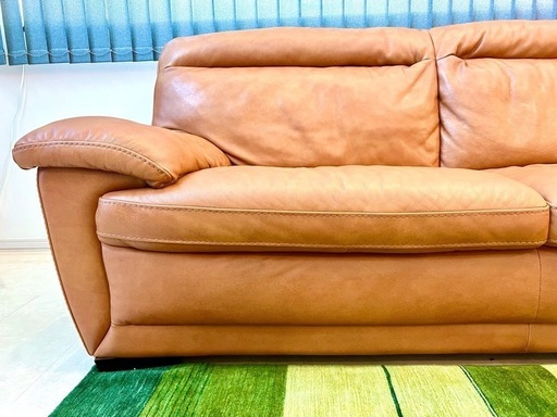 ニトリ 3人掛けソファ B637 キャメルブラウン