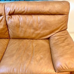 ニトリ 3人掛けソファ B637 キャメルブラウンの画像