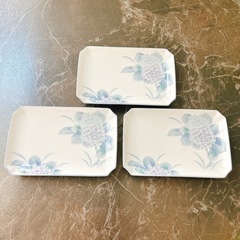 和食器 光峰 3枚セット 紫陽花 あじさい 和皿