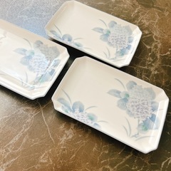 和食器 光峰 3枚セット 紫陽花 あじさい 和皿の画像