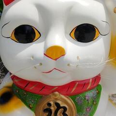 Yahoo!オークション - ① 古い招き猫 2点 磁器人形 ネコ置物