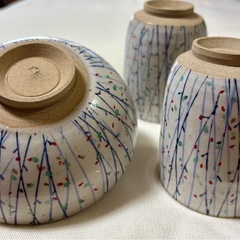 お値下げしました　
たち吉夫婦茶碗&湯呑みの画像