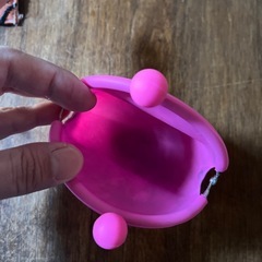 シリコン 財布 リボン 黄色 × ピンクの画像
