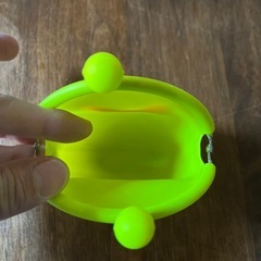 シリコン 財布 リボン 黄色 × ピンクの画像