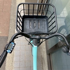 電動自転車 №3546 ヤマハ PAS Babby SP 20インチ ミントグリーン　子供乗せの画像