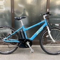 【一部予約！】 電動自転車 №3426 スカイブルー 26インチ PASヴィエンタ ヤマハ 自転車本体