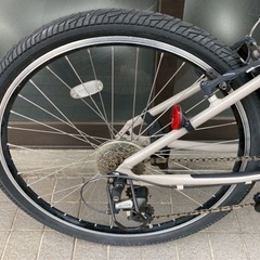 電動自転車 №3511 パナソニック ハリアー 26インチ ベージュの画像