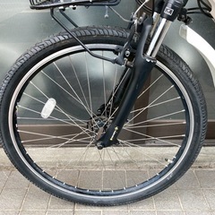 電動自転車 №3511 パナソニック ハリアー 26インチ ベージュの画像